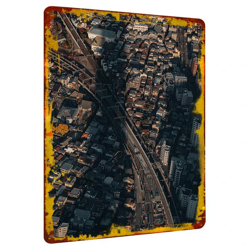 City Aerial View Railway Architecture Custom Metal Tin Sign Home Decor Wall Art 20x30cm(7.8x11.8inch)
City Aerial View Railway Architecture Custom Metal Tin Sign Home Decor Wall Art 20x30cm(7.8x11.8inch)