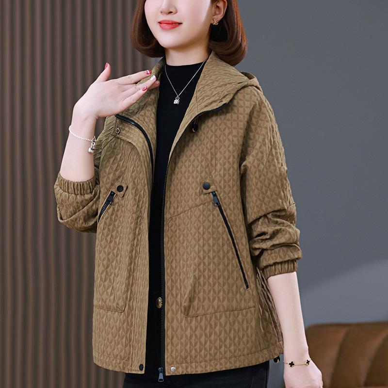 Women s Hooded Short Jacket - Spring/Autumn 2024: Stylish, Loose Casual Fit for Middle-Aged and Petite Fashion. XL (For 128-140 jin)
Women s Hooded Short Jacket - Spring/Autumn 2024: Stylish, Loose Casual Fit for Middle-Aged and Petite Fashion. XL (For 128-140 jin)