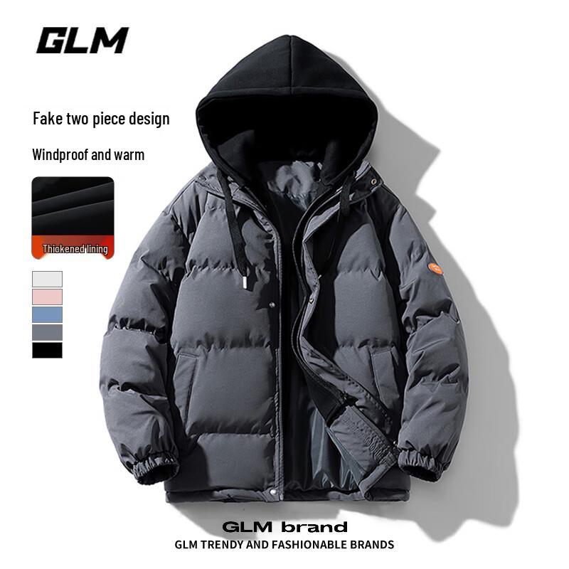 GLM Men s Hooded Faux Two-Piece Padded Jacket 4XL
GLM Men s Hooded Faux Two-Piece Padded Jacket 4XL