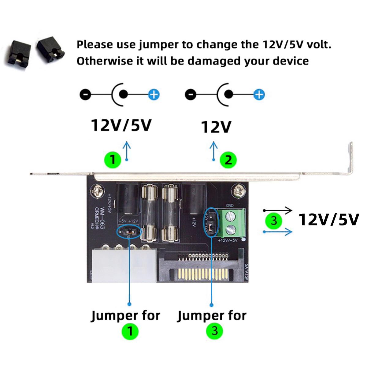 PW-030 Dual DC5.5mm 12V/5V Output Power System Intelligent Control Management System Power Card with PCI-E Bracket As Shown A
PW-030 Dual DC5.5mm 12V/5V Output Power System Intelligent Control Management System Power Card with PCI-E Bracket As Shown A