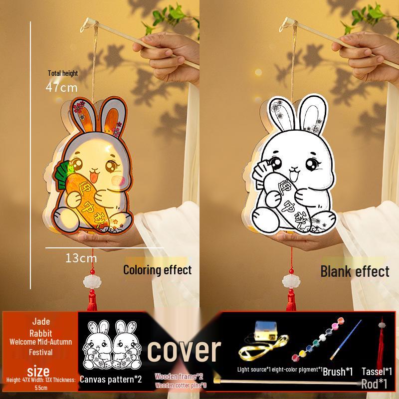 Расписанный вручную фонарик-кролик DIY набор для детей - Праздник середины осени
Расписанный вручную фонарик-кролик DIY набор для детей - Праздник середины осени