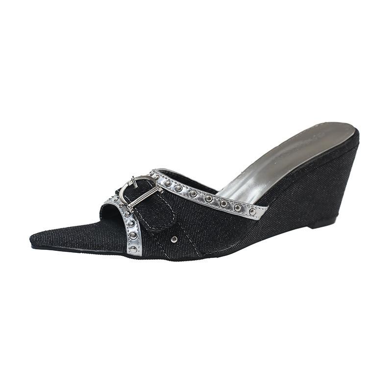 Pointed-toe Shoes with A Headband, Women s Leather Belt Buckle, Wedge Heel, Anti-slip Flip-flops 35 чёрный
Pointed-toe Shoes with A Headband, Women s Leather Belt Buckle, Wedge Heel, Anti-slip Flip-flops 35 чёрный
