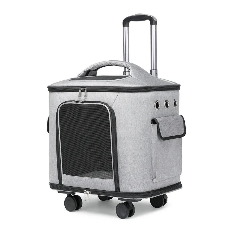 Large Cat Carriy Breathable Outdoor Basket Durable Transport Case with Silent Wheels Foldable Crate for Cats & Dogs Travel 45x34x48cm серый
Large Cat Carriy Breathable Outdoor Basket Durable Transport Case with Silent Wheels Foldable Crate for Cats & Dogs Travel 45x34x48cm серый