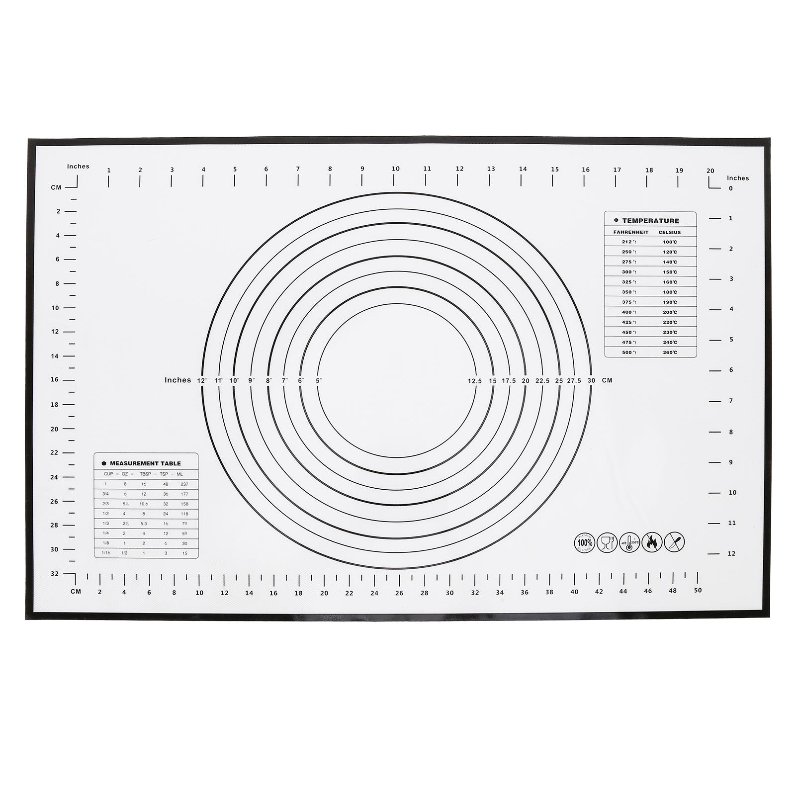 Baking Flour Mat Non Slip Food Grade Silicone Baking Mat with Scale for Rolling DoughBlack чорний
Baking Flour Mat Non Slip Food Grade Silicone Baking Mat with Scale for Rolling DoughBlack чорний