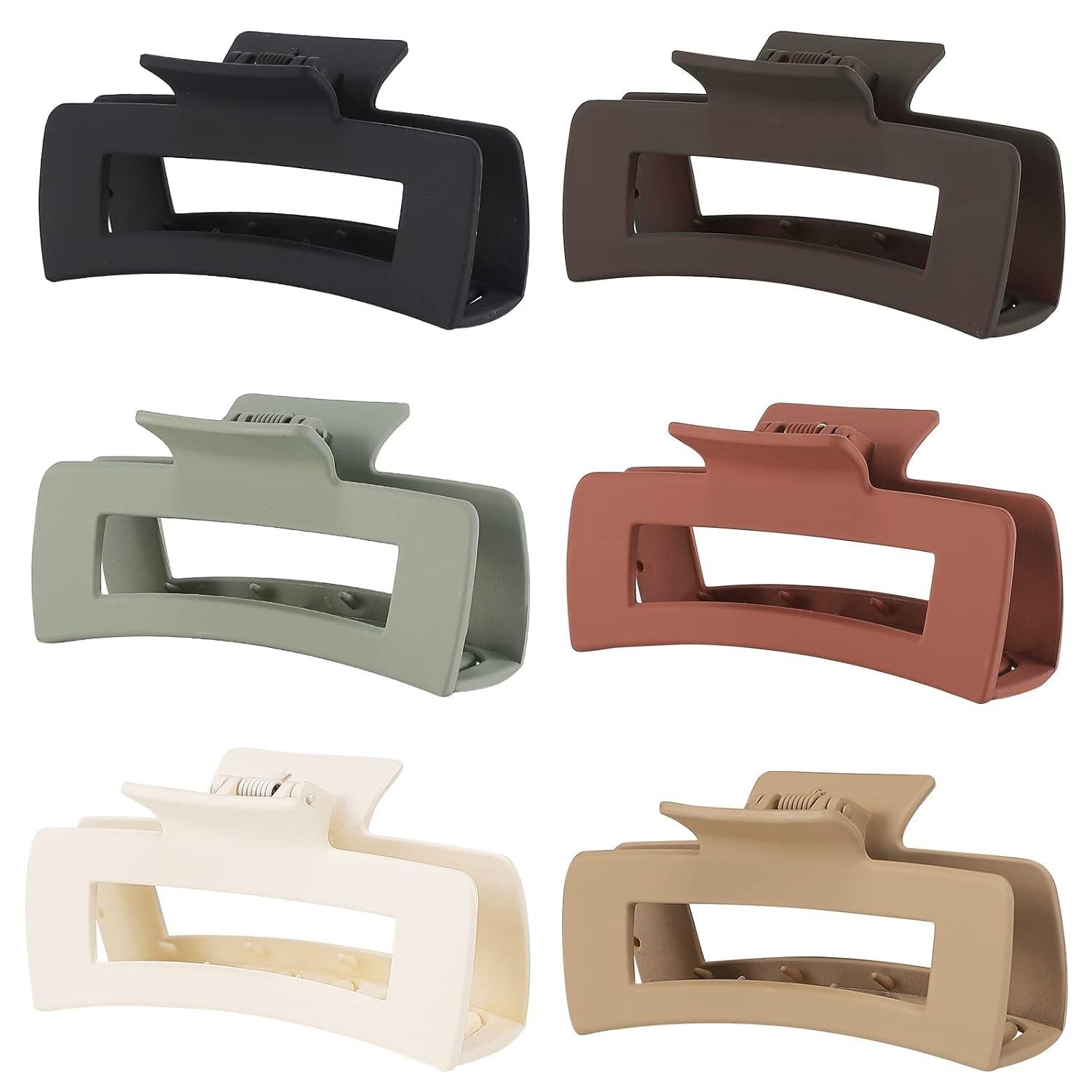 4 Inch Big Hair Claw Clips 6 Pcs for Thick Hair Square Hair Clips for Women Rectangle Nonslip Acrylic Banana Jaw One Size
4 Inch Big Hair Claw Clips 6 Pcs for Thick Hair Square Hair Clips for Women Rectangle Nonslip Acrylic Banana Jaw One Size