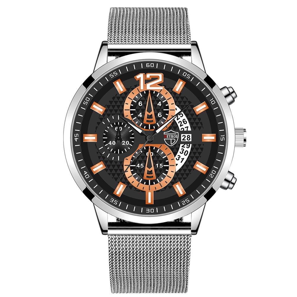 Creative Men S Steel Belt Watch Fake Three-Eye Luminous Calendar Quartz Watch
Creative Men S Steel Belt Watch Fake Three-Eye Luminous Calendar Quartz Watch