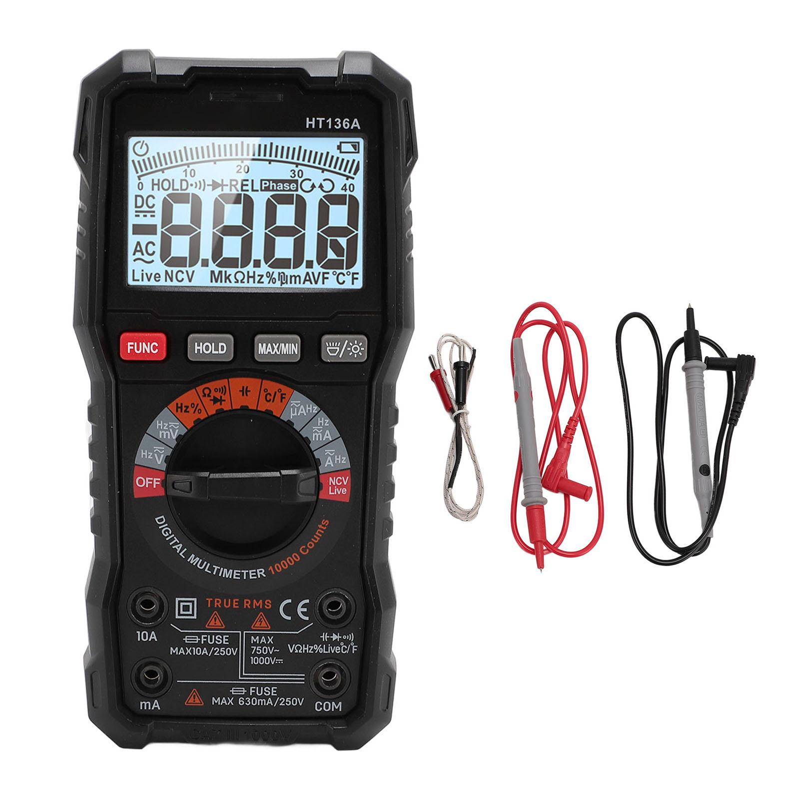 Digital Multimeter 6000 Counts Voltage Current Resistance Capacitance Frequency Tester
Digital Multimeter 6000 Counts Voltage Current Resistance Capacitance Frequency Tester