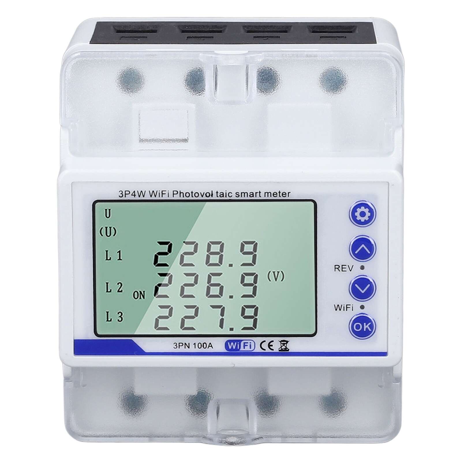 Розумний автоматичний вимикач Wi-Fi, 3 фази, 4 дроти, двонаправлений перемикач лічильника енергії WIFI 60300В 100А
Розумний автоматичний вимикач Wi-Fi, 3 фази, 4 дроти, двонаправлений перемикач лічильника енергії WIFI 60300В 100А