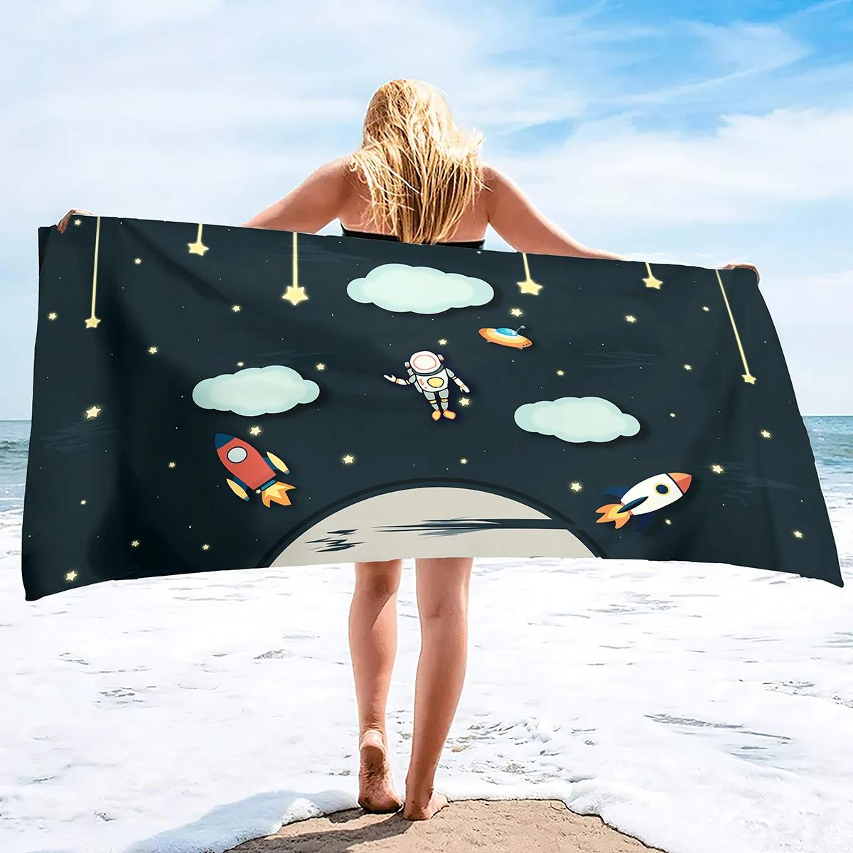 Cartoon Beach Towel Rocket Ship Astronaut Bath Towel Microfiber Quick Dry Towels For Swimming Pool Travel Spa Sport Gym Gifts W30*H60(CM)
Cartoon Beach Towel Rocket Ship Astronaut Bath Towel Microfiber Quick Dry Towels For Swimming Pool Travel Spa Sport Gym Gifts W30*H60(CM)