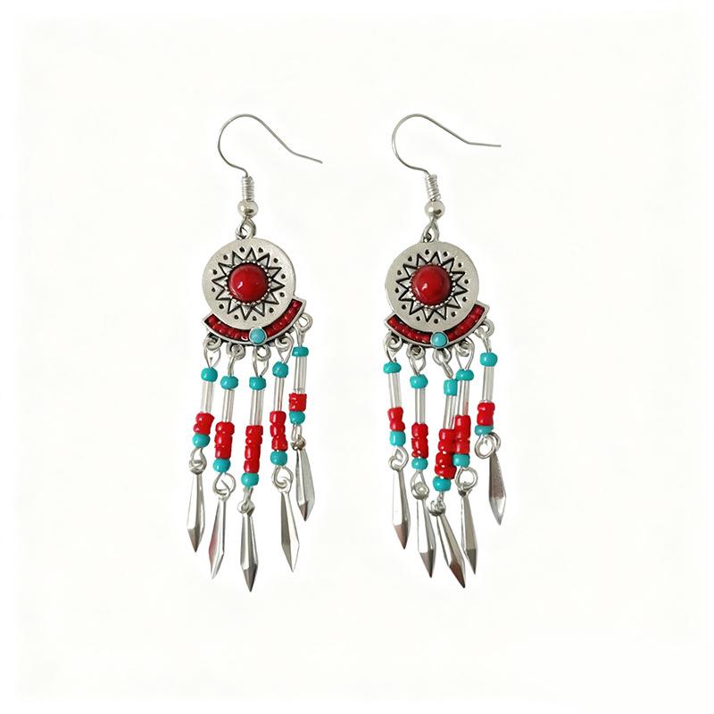 Vintage Bohemian Ethnic Tassel Earrings For Women Exaggerated Statement Dangle Ear Jewelry Holiday Accessories
Vintage Bohemian Ethnic Tassel Earrings For Women Exaggerated Statement Dangle Ear Jewelry Holiday Accessories