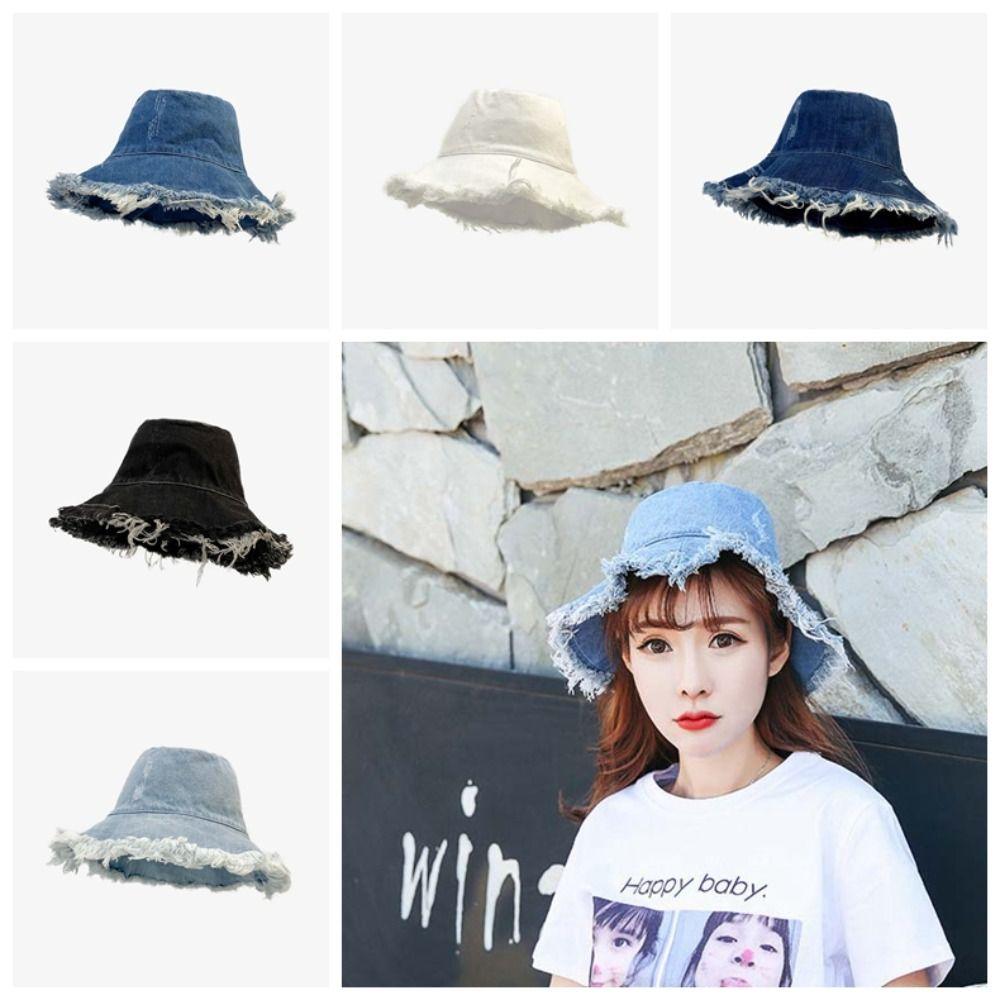 Sunshade Shabby Fisherman Hat Lightweight Sun Protection Basin Cap Denim Bucket Hats Women світло-синій колір
Sunshade Shabby Fisherman Hat Lightweight Sun Protection Basin Cap Denim Bucket Hats Women світло-синій колір