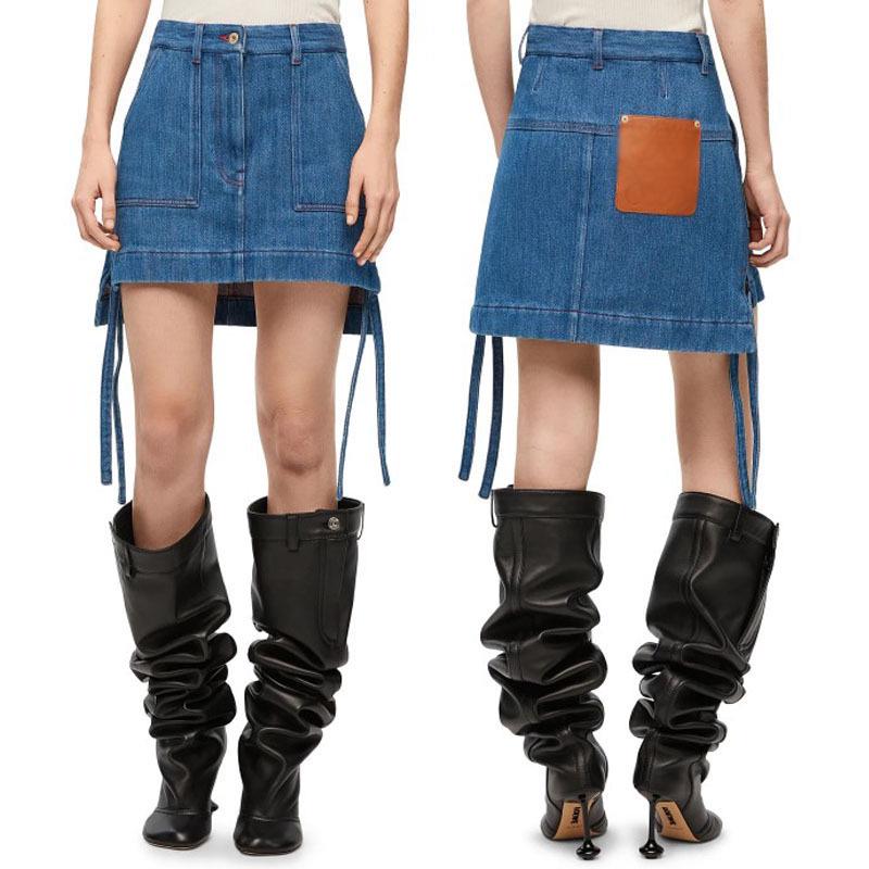 Clearance: No Returns. Versatile Women s A-Line Denim Midi Skirt with Pocket & Leather Logo. Size 25 (In Stock)
Clearance: No Returns. Versatile Women s A-Line Denim Midi Skirt with Pocket & Leather Logo. Size 25 (In Stock)