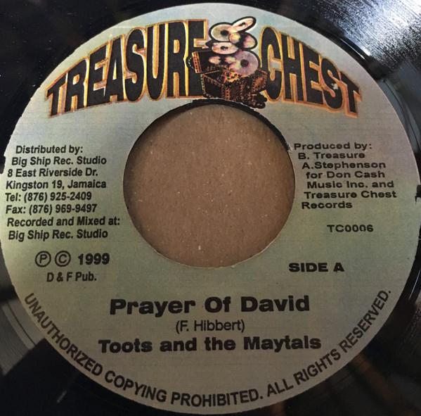7inch Record TOOTS & THE MAYTALS - Prayer of David TC0006 Treasure Chest 1999 Jamaica Reggae, Ska & Dub Used
7inch Record TOOTS & THE MAYTALS - Prayer of David TC0006 Treasure Chest 1999 Jamaica Reggae, Ska & Dub Used