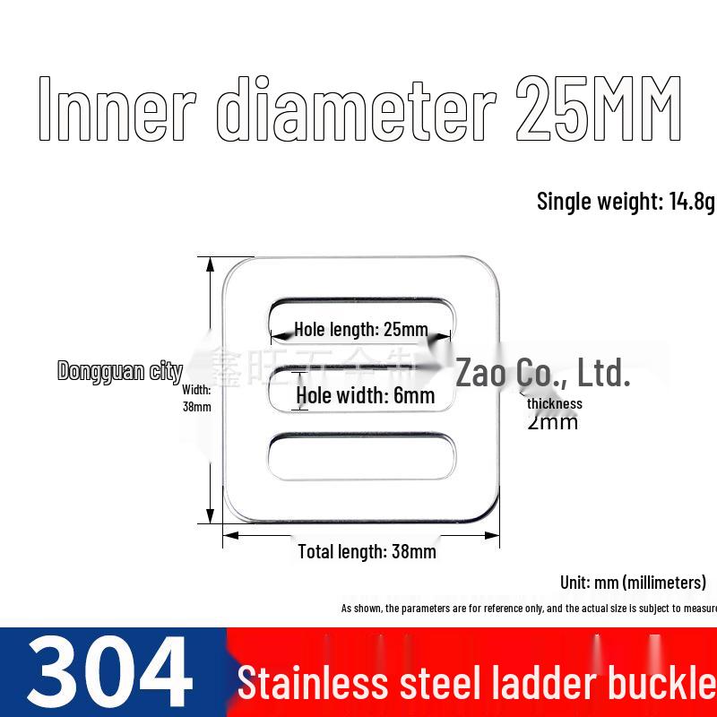 304 Stainless Steel Backpack Luggage Adjustment Buckle for Mountaineering and Safety Belts
304 Stainless Steel Backpack Luggage Adjustment Buckle for Mountaineering and Safety Belts