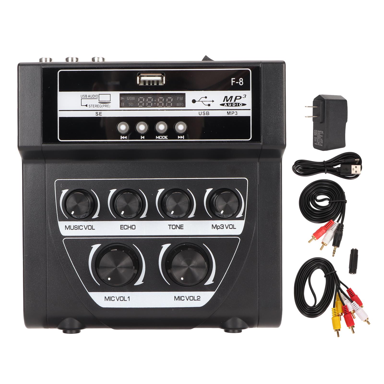 Mini Sound Mixer Portable Dual Power Supply Support Bluetooth Recording MP3 Playback Small Karaoke US Plug
Mini Sound Mixer Portable Dual Power Supply Support Bluetooth Recording MP3 Playback Small Karaoke US Plug