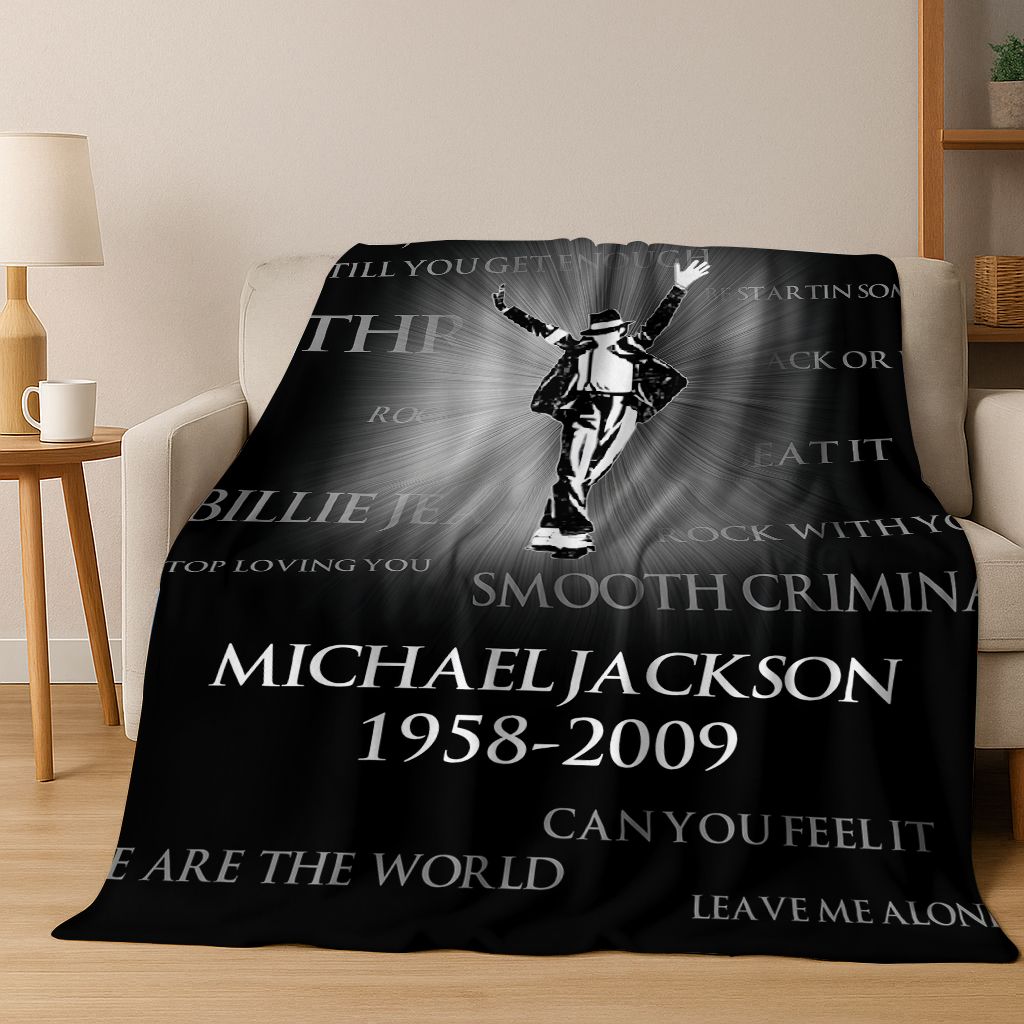 Fashion MJ Michael Jackson King of Pop Art Flannel Blanket,Cozy Soft Throw Blanket for Home Bedroom Bed Sofa Picnic Cover Gift 75x90cm
Fashion MJ Michael Jackson King of Pop Art Flannel Blanket,Cozy Soft Throw Blanket for Home Bedroom Bed Sofa Picnic Cover Gift 75x90cm