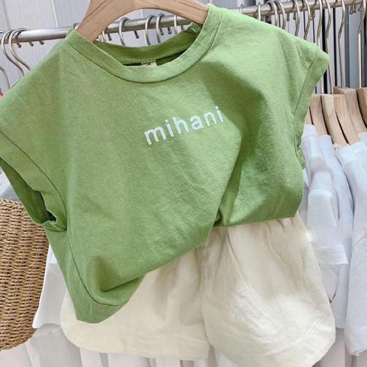 Комплект детской одежды из 2 предметов, весенне-летние костюмы для девочек и мальчиков, корейский топ без рукавов с буквенным принтом + брюки, комплект одежды 80 зелёный
Комплект детской одежды из 2 предметов, весенне-летние костюмы для девочек и мальчиков, корейский топ без рукавов с буквенным принтом + брюки, комплект одежды 80 зелёный