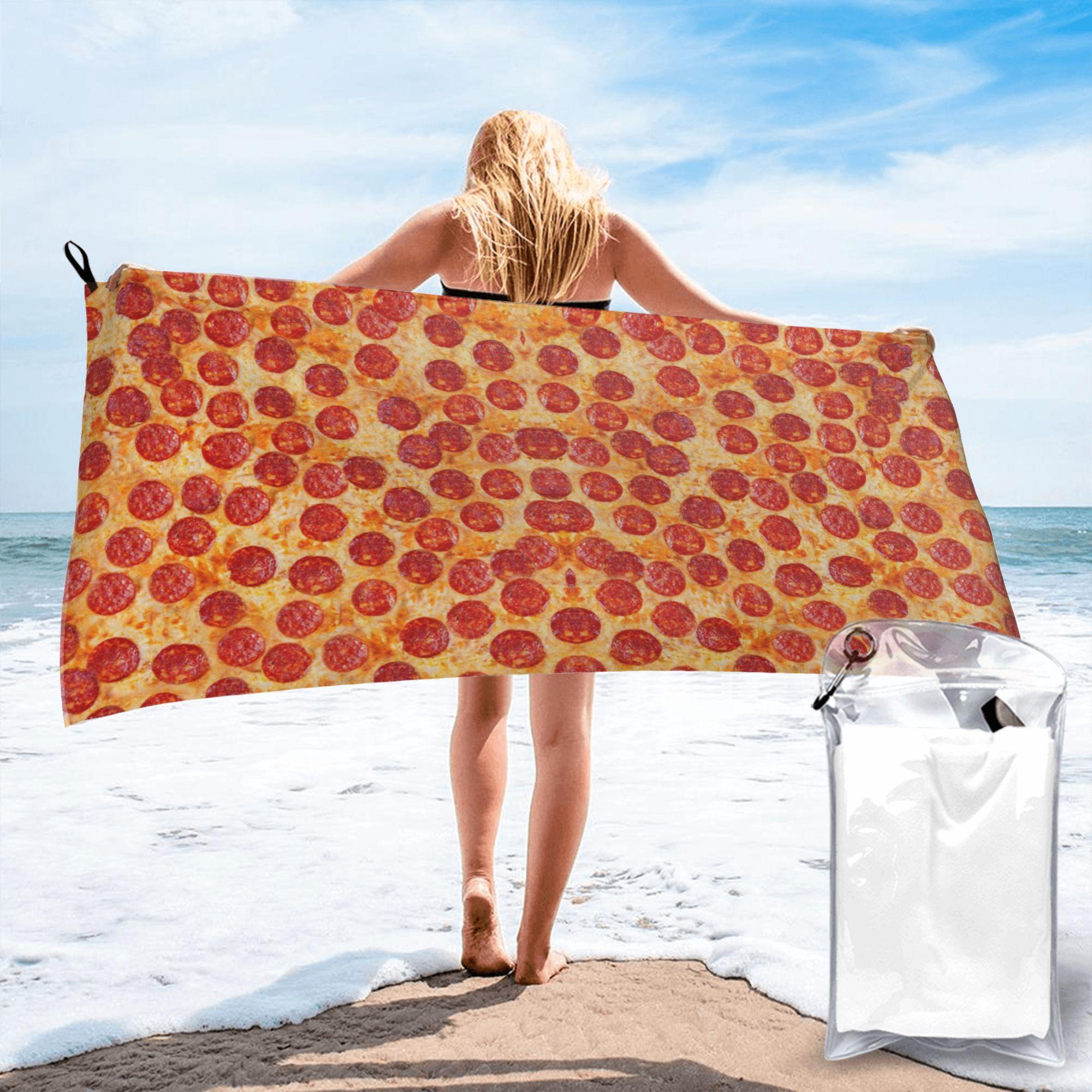 Realistic Pepperoni Pizza Pattern Beach Towel Soft Microfiber Quick Dry Absorbent Quick Towels For Pool W40*H60(CM)
Realistic Pepperoni Pizza Pattern Beach Towel Soft Microfiber Quick Dry Absorbent Quick Towels For Pool W40*H60(CM)