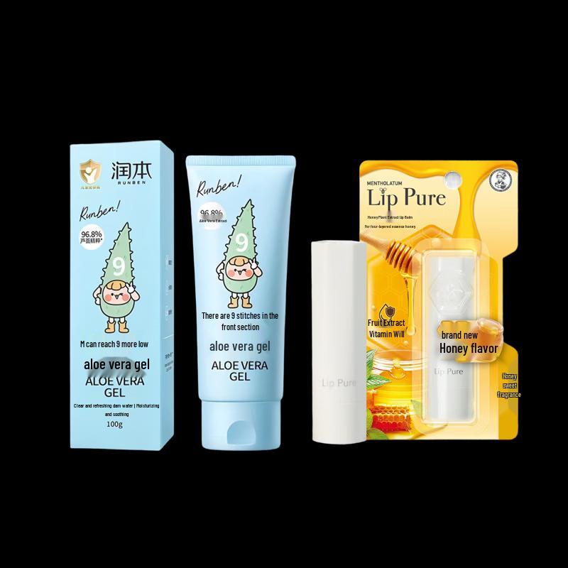 Mentholatum Honey Lip Balm & Runben Aloe Vera Gel Bundle
Mentholatum Honey Lip Balm & Runben Aloe Vera Gel Bundle