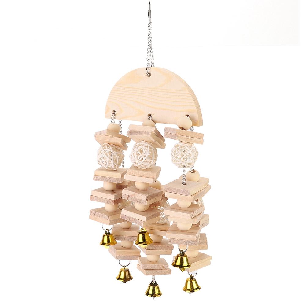 Natural Wooden Bird Hanging Swing Parrot Biting Chewing Playing Block Cage Toy Accessory
Natural Wooden Bird Hanging Swing Parrot Biting Chewing Playing Block Cage Toy Accessory