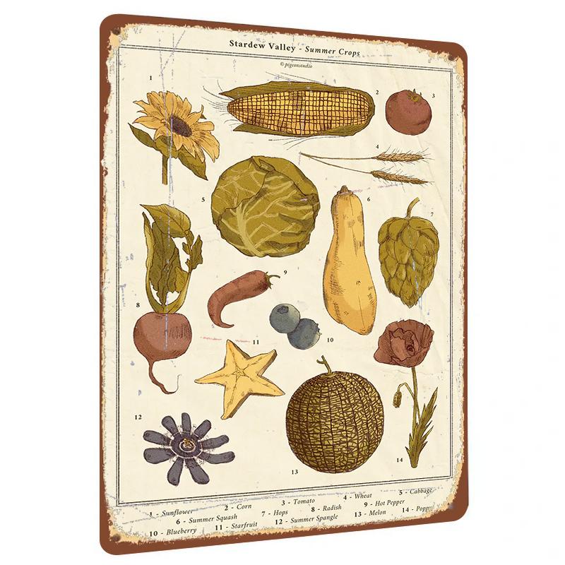 Stardew Valley Summer Crops Vintage Iron Painting Game Peripheral Decorative Wall Art 20x30cm(7.8x11.8inch)
Stardew Valley Summer Crops Vintage Iron Painting Game Peripheral Decorative Wall Art 20x30cm(7.8x11.8inch)