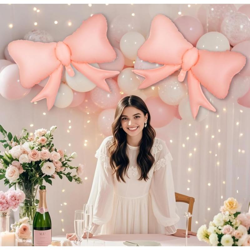 Two 32-inch pink bow-shaped aluminum film balloons, suitable for anniversary and Valentine s Day decoration рожевий
Two 32-inch pink bow-shaped aluminum film balloons, suitable for anniversary and Valentine s Day decoration рожевий