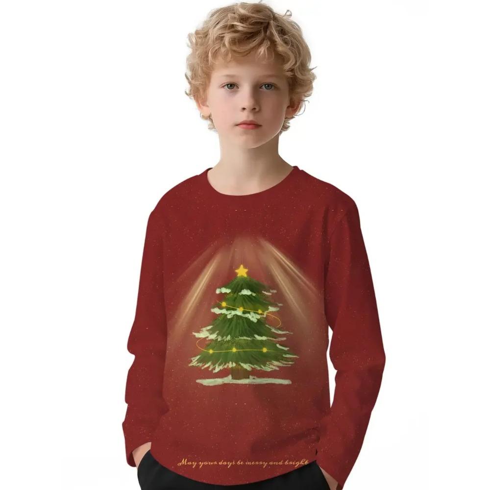Spring and Autumn Round Neck 3D Christmas Printed T-shirts Fashionable Casual Long Sleeved Children s Boy T-shirts 170
Spring and Autumn Round Neck 3D Christmas Printed T-shirts Fashionable Casual Long Sleeved Children s Boy T-shirts 170