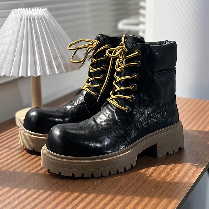 Модные мужские ботинки на толстой подошве, трендовый дизайнерский классический стиль, для работы и повседневной носки в офисе, размеры 38-46, горячая распродажа, кожаная обувь больших размеров, ретро 46 чёрный
Модные мужские ботинки на толстой подошве, трендовый дизайнерский классический стиль, для работы и повседневной носки в офисе, размеры 38-46, горячая распродажа, кожаная обувь больших размеров, ретро 46 чёрный