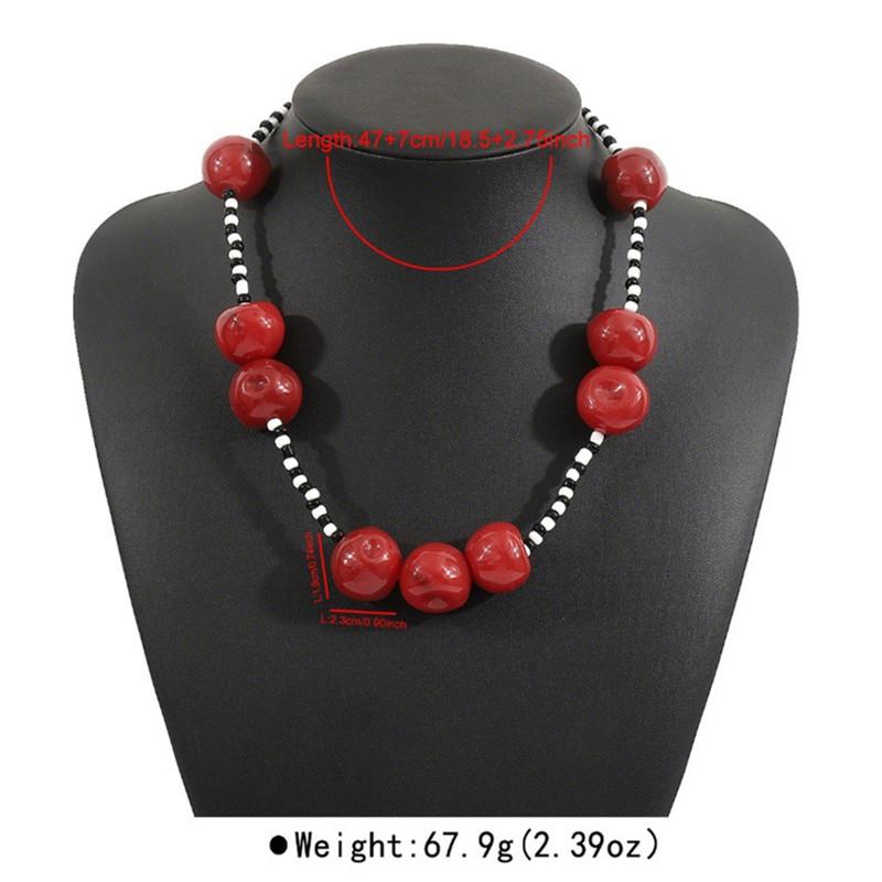 New Trend Red Cherry Beaded Short Choker Necklaces for Women Summer Fashion Resin Bead Necklace Boho Holiday Jewelry Party Gifts вишня
New Trend Red Cherry Beaded Short Choker Necklaces for Women Summer Fashion Resin Bead Necklace Boho Holiday Jewelry Party Gifts вишня