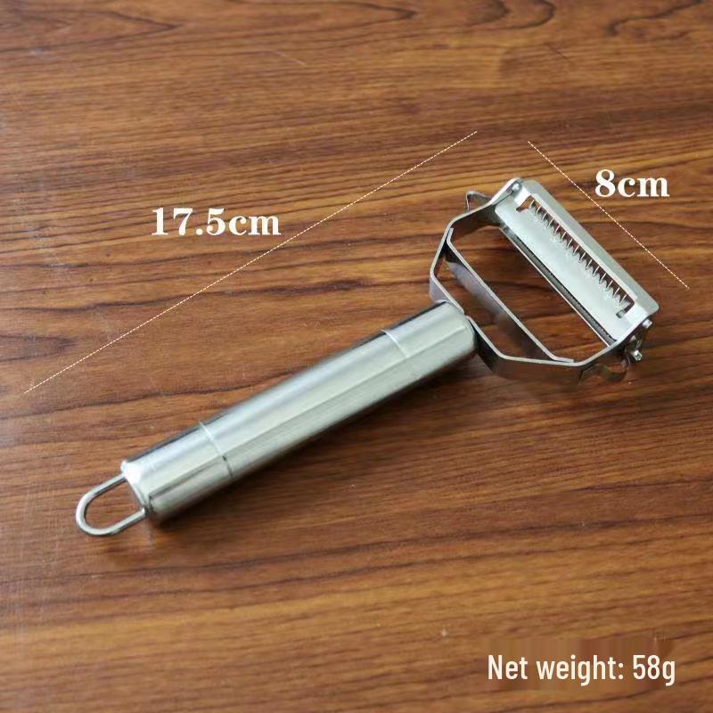 Stainless Steel Double-Sided Peeler and Grater for Potatoes, Fruits, and Vegetables.
Stainless Steel Double-Sided Peeler and Grater for Potatoes, Fruits, and Vegetables.