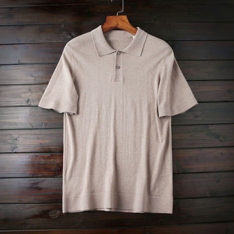 Italian Order Cashmere/Cotton/Silk 48S Yarn Count Men Lapel Short Sleeve Knitting T-shirt Polo Shirt Summer Apricot color S (55-65kg)
Italian Order Cashmere/Cotton/Silk 48S Yarn Count Men Lapel Short Sleeve Knitting T-shirt Polo Shirt Summer Apricot color S (55-65kg)