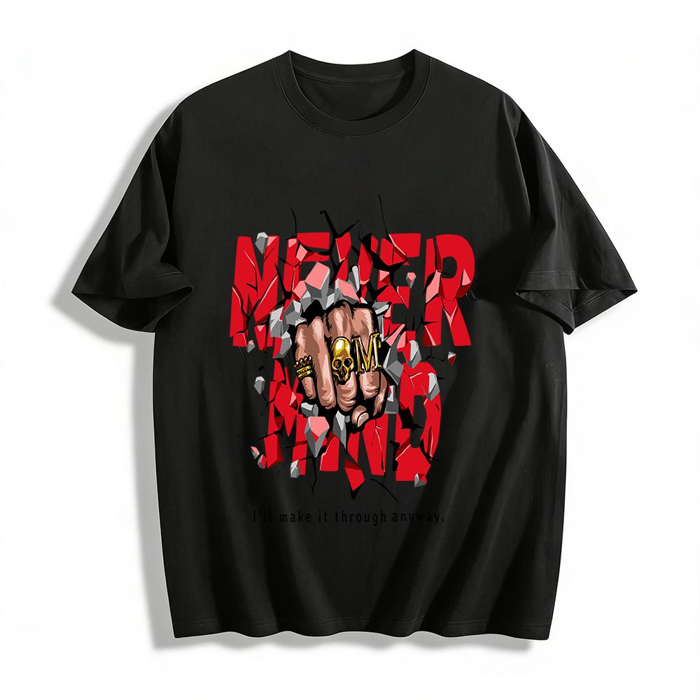 Never Mind Skull Fist Graphic Tee I ll Make It Through Anyway Slogan Top Pure cotton T-shirt XXS
Never Mind Skull Fist Graphic Tee I ll Make It Through Anyway Slogan Top Pure cotton T-shirt XXS