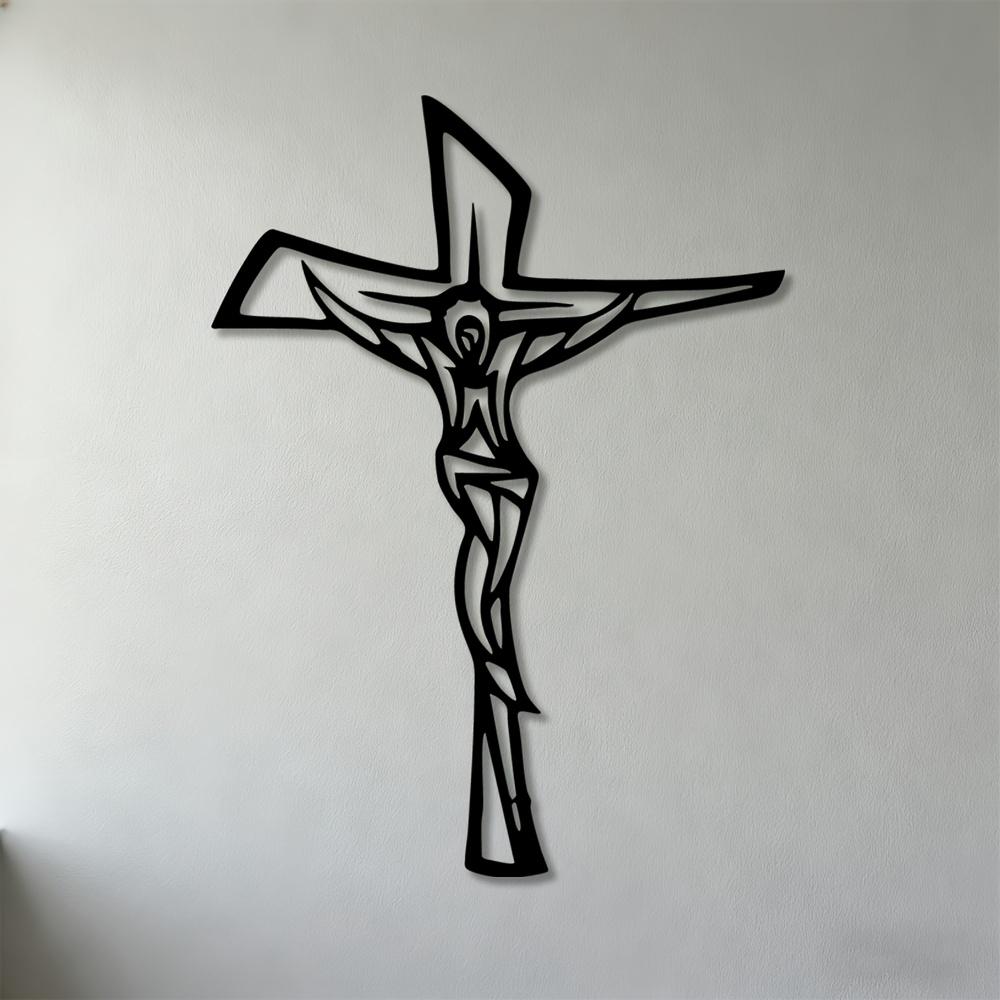 1pc 2D Flat Crucifix Jesus Metal Wall Sculpture, Religious Art for Living Room Bedroom Church Home Decor 35cm-13.78inch чорний
1pc 2D Flat Crucifix Jesus Metal Wall Sculpture, Religious Art for Living Room Bedroom Church Home Decor 35cm-13.78inch чорний