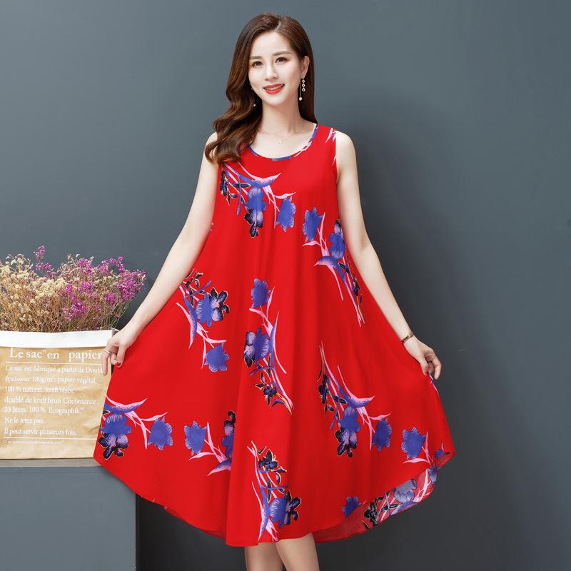 Хлопково-льняное платье А-силуэта без рукавов в этническом стиле больших размеров - Летнее платье-жилет с ретро-принтом для женщин One Size
Хлопково-льняное платье А-силуэта без рукавов в этническом стиле больших размеров - Летнее платье-жилет с ретро-принтом для женщин One Size