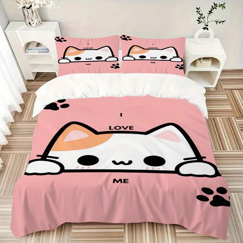 3pcs I love cat Bedding Set Down Comforter Cover and Pillowcases, Suitable for Guest Room Home Decoration All Seasons(No Insert) S0819035 135x200cm
3pcs I love cat Bedding Set Down Comforter Cover and Pillowcases, Suitable for Guest Room Home Decoration All Seasons(No Insert) S0819035 135x200cm