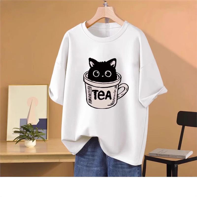 European Style Oversized Cartoon T-shirt - Women s White Round Neck Mid-length Top (2025 Edition) X-Large
European Style Oversized Cartoon T-shirt - Women s White Round Neck Mid-length Top (2025 Edition) X-Large