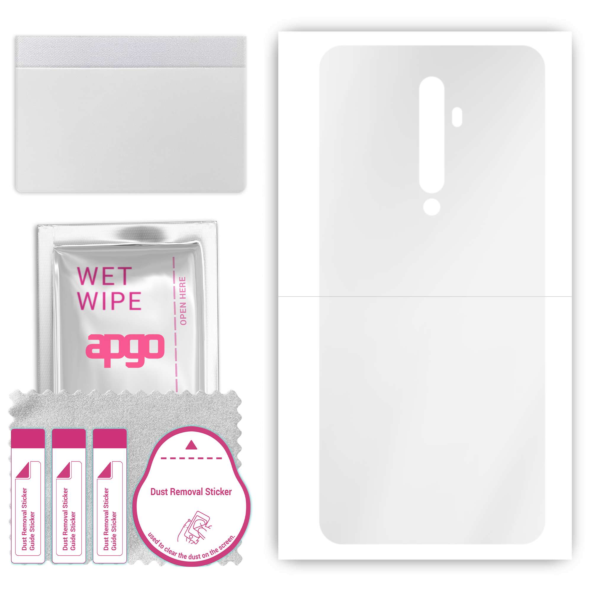 apgo Ultra Clear Protective Skin Sticker for the back compatible with Oppo Reno2 F, Wrap Film, Hydrogel Film, Flexible, Soft TPU with positioning laye
apgo Ultra Clear Protective Skin Sticker for the back compatible with Oppo Reno2 F, Wrap Film, Hydrogel Film, Flexible, Soft TPU with positioning laye