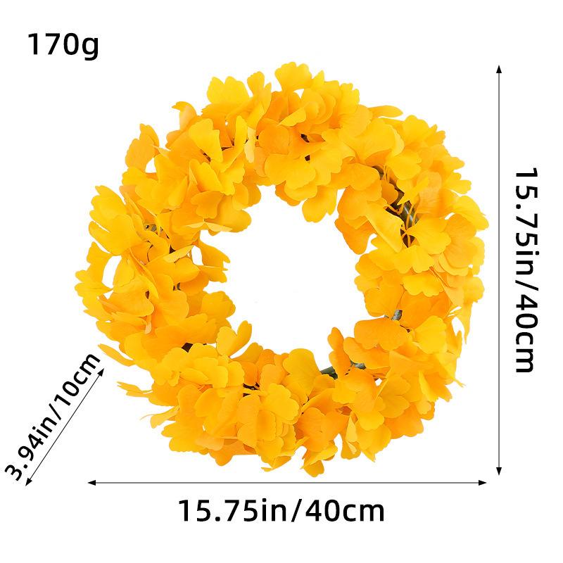 Thanksgiving Simulated Ginkgo Leaf Wreath Autumn Decorative Wreath Home Living Room Door Hanging
Thanksgiving Simulated Ginkgo Leaf Wreath Autumn Decorative Wreath Home Living Room Door Hanging