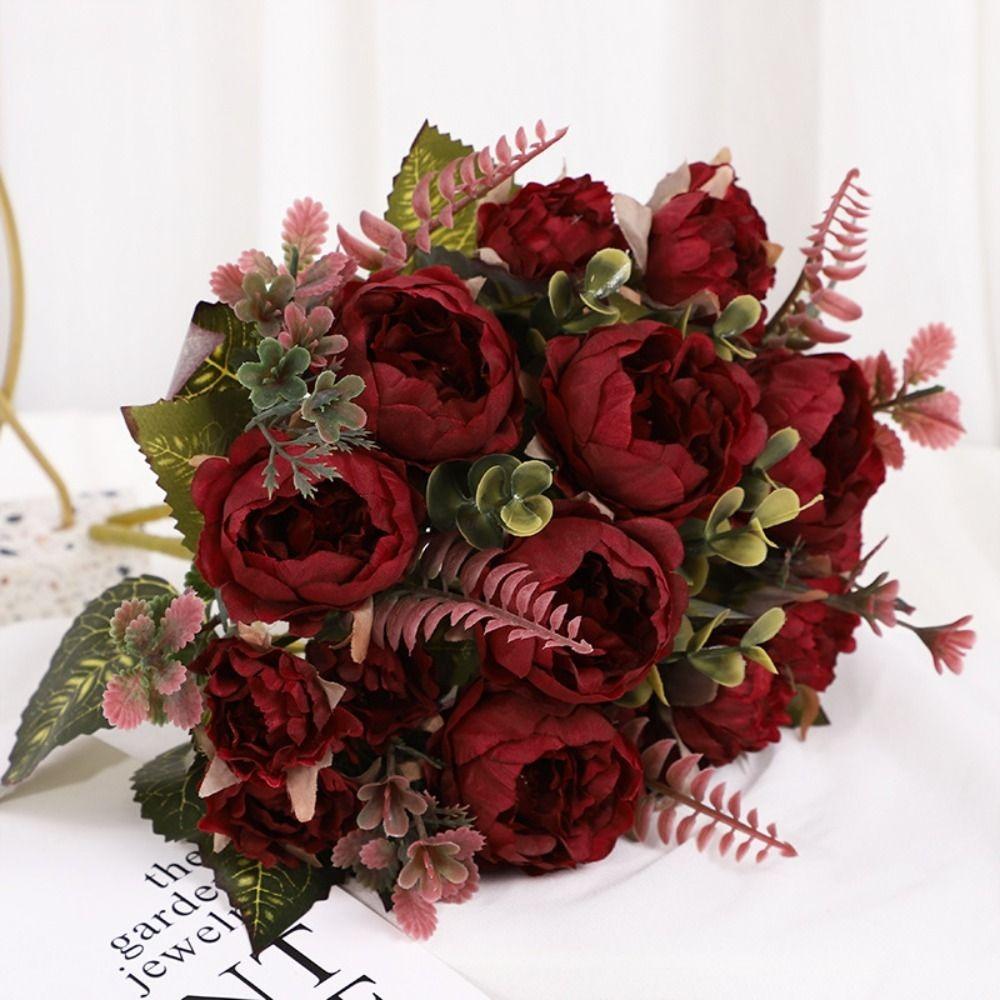 Anti-UV Wedding Arch Flower 9Heads Fake Silk Flower Vintage Artificial Flower Home Decor темно-помаранчевий колір
Anti-UV Wedding Arch Flower 9Heads Fake Silk Flower Vintage Artificial Flower Home Decor темно-помаранчевий колір