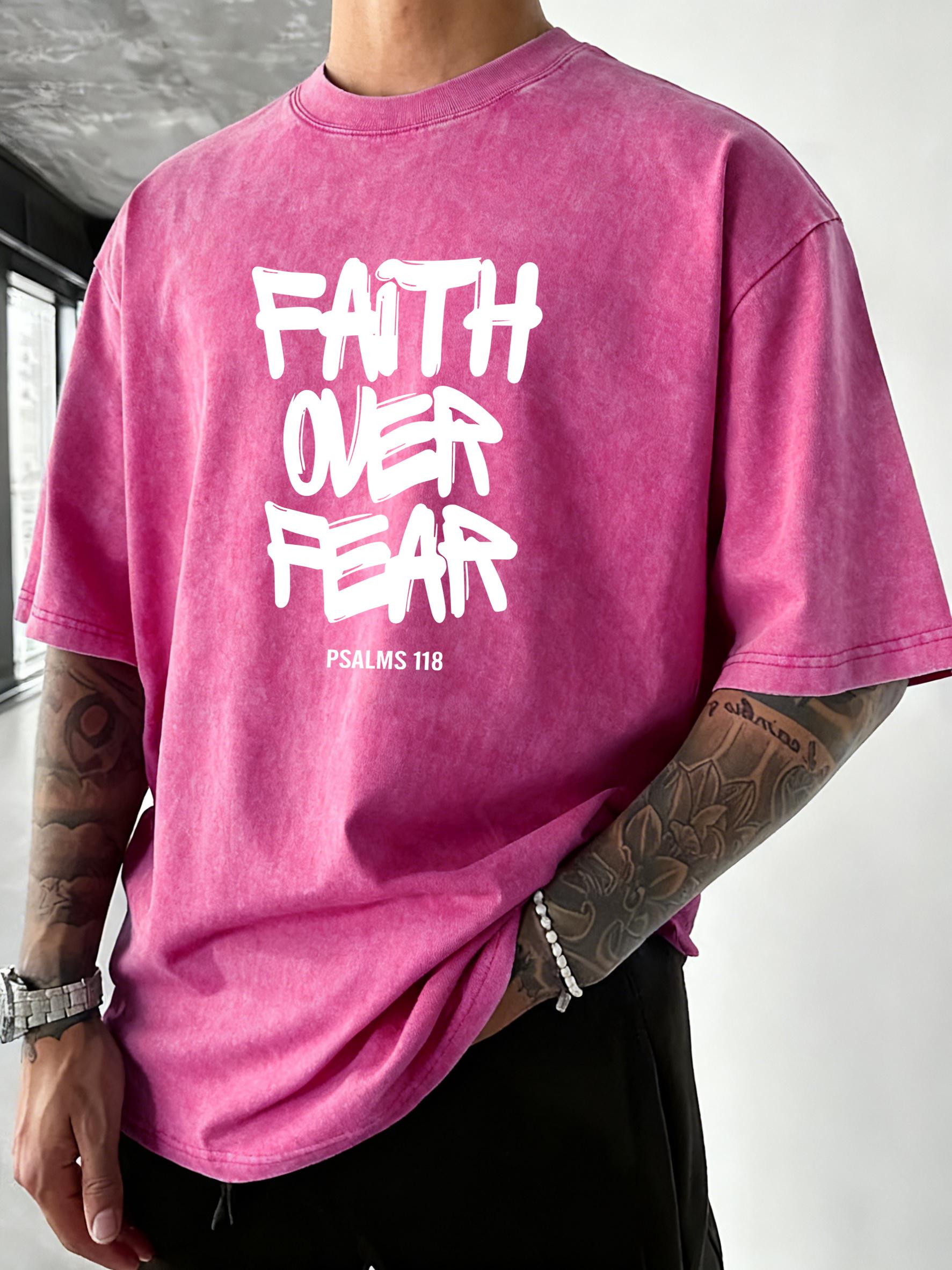 Faith Over Fear Pattern Men Washed T Shirt ONeck Loose Short Sleeves Trendy Cotton Streetwear Casual Breathable TShirt S
Faith Over Fear Pattern Men Washed T Shirt ONeck Loose Short Sleeves Trendy Cotton Streetwear Casual Breathable TShirt S