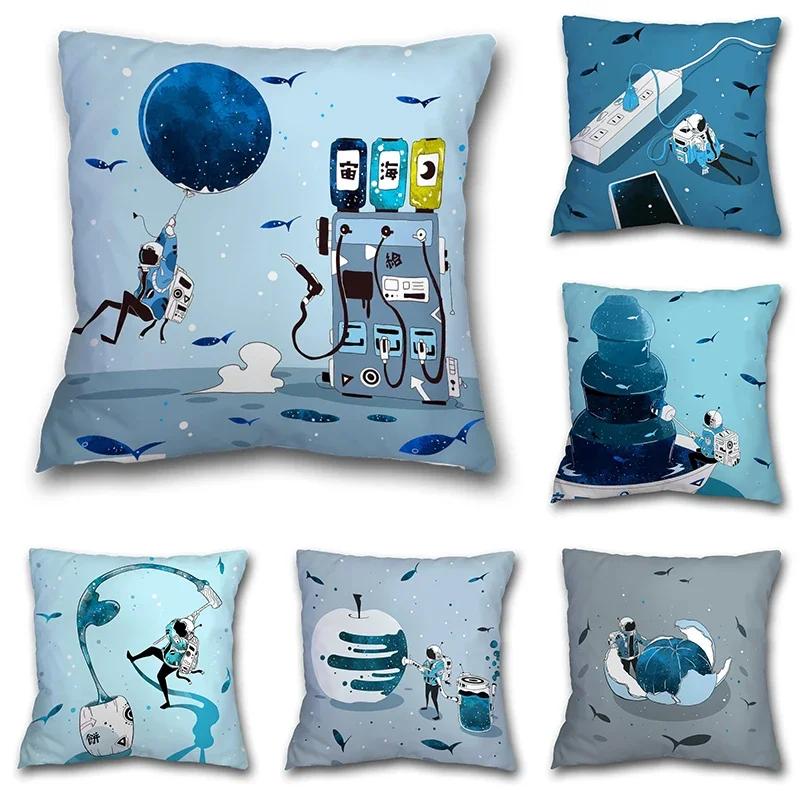 45x45cm Creative Spaceman Astronaut Ocean Blue Square Pillow Cover Living Room Sofa Office Seat Cushion Home Decoration 30x30cm
45x45cm Creative Spaceman Astronaut Ocean Blue Square Pillow Cover Living Room Sofa Office Seat Cushion Home Decoration 30x30cm