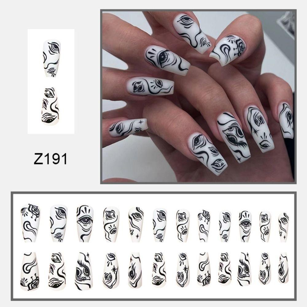 24pcs Detachable French Press on Nails Full Cover Fake Nails Ballerina Long French Black Line Eyes
24pcs Detachable French Press on Nails Full Cover Fake Nails Ballerina Long French Black Line Eyes