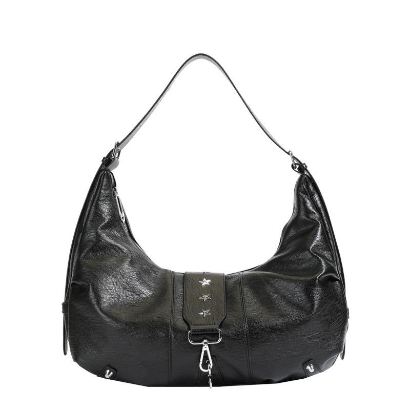 Senior Sense Retro Большая вместительная сумка Женская повседневная модная сумка через плечо Niche Design Сумка для пельменей One Size чёрный