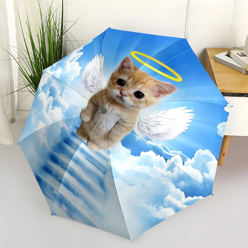 1pc Angel Cat Heaven Stairs Clouds Wings Halo Umbrella with Plastic Handle,Suitable for All Seasons Home Travel Outdoor UmbrellaFP081
1pc Angel Cat Heaven Stairs Clouds Wings Halo Umbrella with Plastic Handle,Suitable for All Seasons Home Travel Outdoor UmbrellaFP081