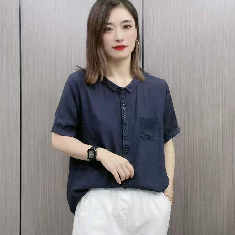 2026 Summer Elegant Solid Color Short-Sleeved T-Shirt for Women 4XL (135-150 jin) темно-синього кольору
2026 Summer Elegant Solid Color Short-Sleeved T-Shirt for Women 4XL (135-150 jin) темно-синього кольору