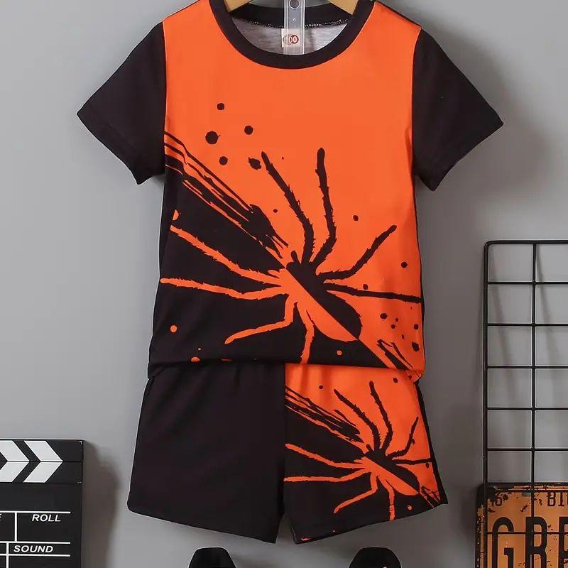 Детские комплекты из футболки и шорт с короткими рукавами из полиэстера с 3D контрастными цветами и принтом паука для детей от 4 до 14 лет, милые комплекты с короткими рукавами и футболками из полиэстера для девочек. 150CM
Детские комплекты из футболки и шорт с короткими рукавами из полиэстера с 3D контрастными цветами и принтом паука для детей от 4 до 14 лет, милые комплекты с короткими рукавами и футболками из полиэстера для девочек. 150CM