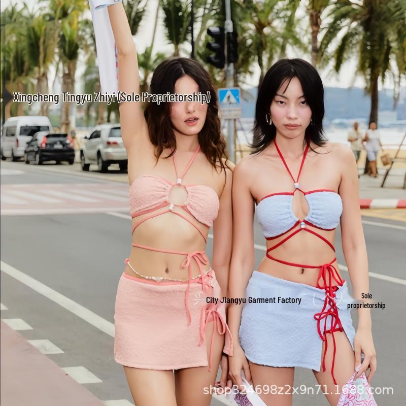 2025 Sexy Pure Desire Three-Piece Bikini Set: Bandeau Halter Neck Split Style Beachwear L розовый
2025 Sexy Pure Desire Three-Piece Bikini Set: Bandeau Halter Neck Split Style Beachwear L розовый