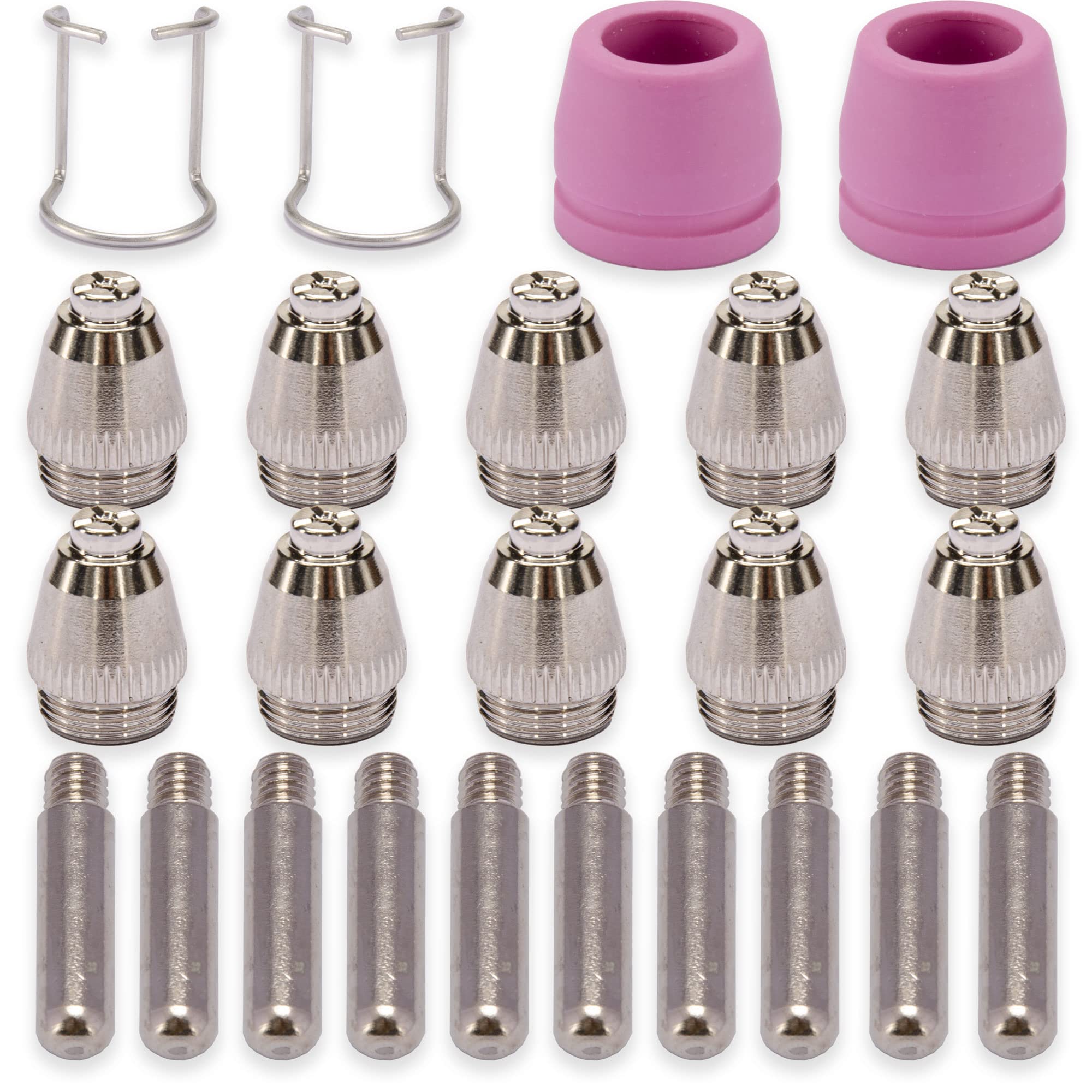 KERUE SG-55 AG-60 WSD-60 Plasma Cutter Cutting Torch Tip Nozzle Consumables Kit (24 pieces)
KERUE SG-55 AG-60 WSD-60 Plasma Cutter Cutting Torch Tip Nozzle Consumables Kit (24 pieces)