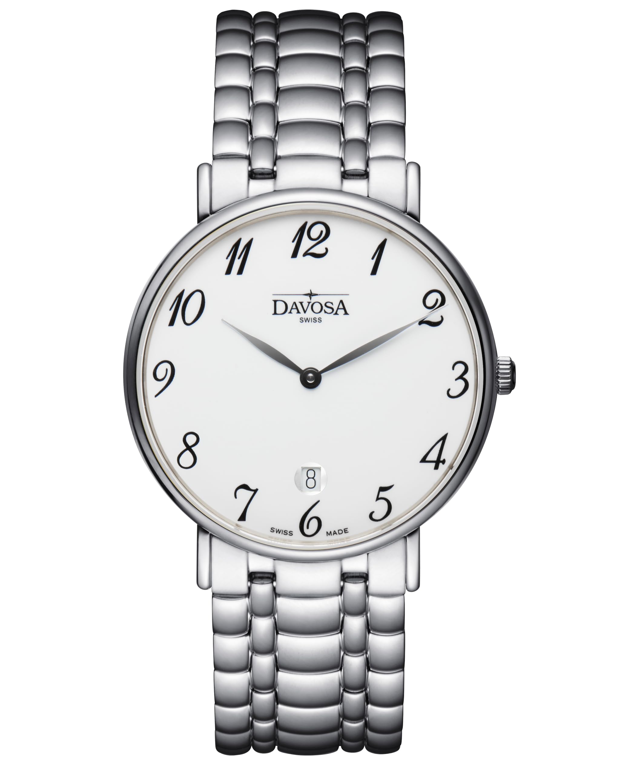 Davosa Pianos II Swiss-Made Two-Hand Date Watch, 163.476.26, Men s Silver
Davosa Pianos II Swiss-Made Two-Hand Date Watch, 163.476.26, Men s Silver