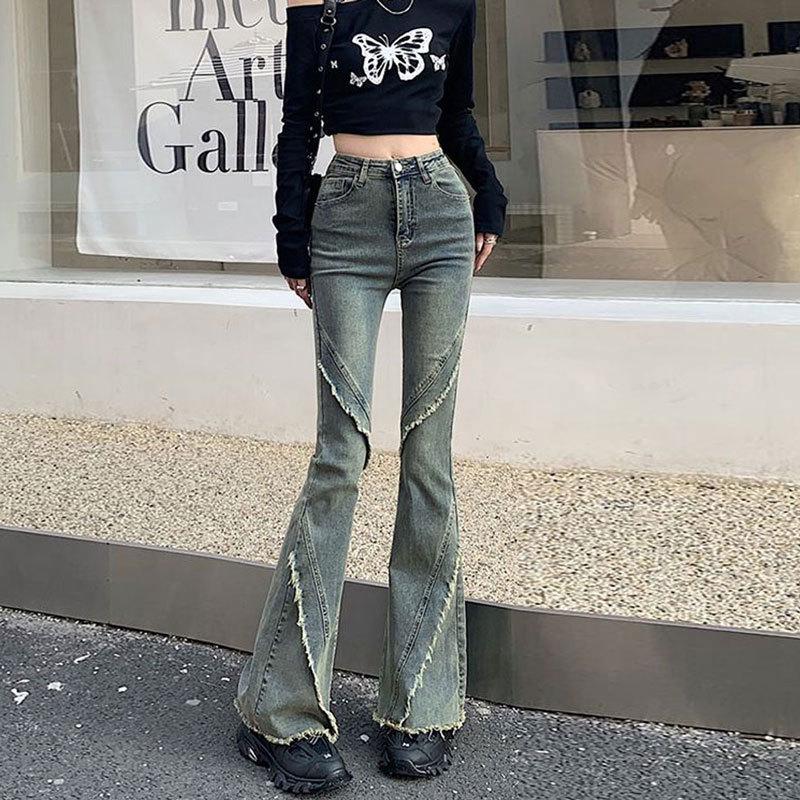 Women s Nostalgic Retro High Waist Slim Fit Patchwork Stretch Frayed Hem Micro Flare Jeans for Spring and Autumn Medium
Women s Nostalgic Retro High Waist Slim Fit Patchwork Stretch Frayed Hem Micro Flare Jeans for Spring and Autumn Medium